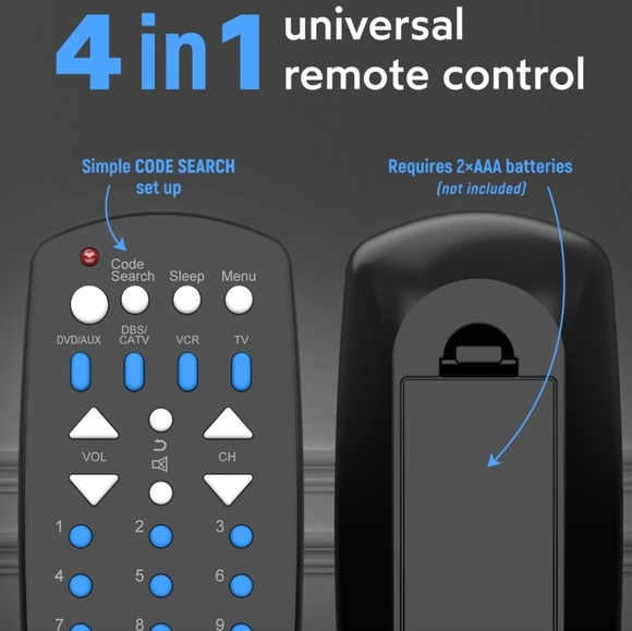 Magnavox MC345 4-In-1 (TV, DVD, VCR & Satellite) Universal Remote Control NIP - Picture 7 of 9